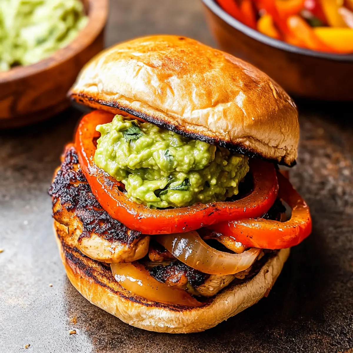 Savor the Flavor: Chicken Fajita Burgers with Guacamole