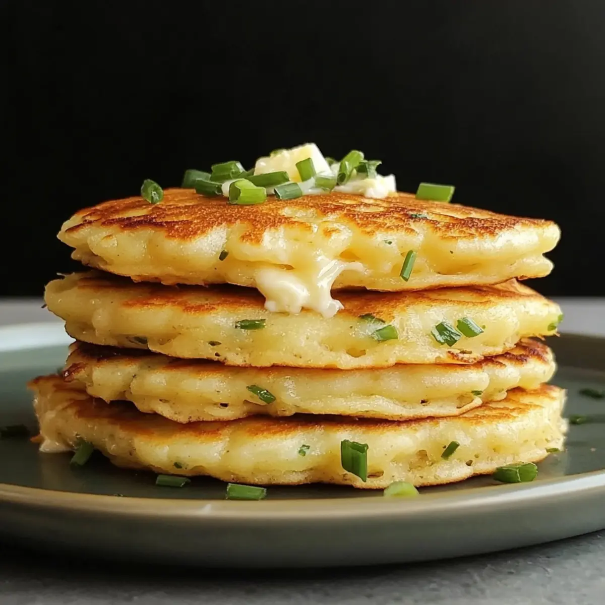 Savor the Flavor with Irresistible Cheese & Chive Pancakes