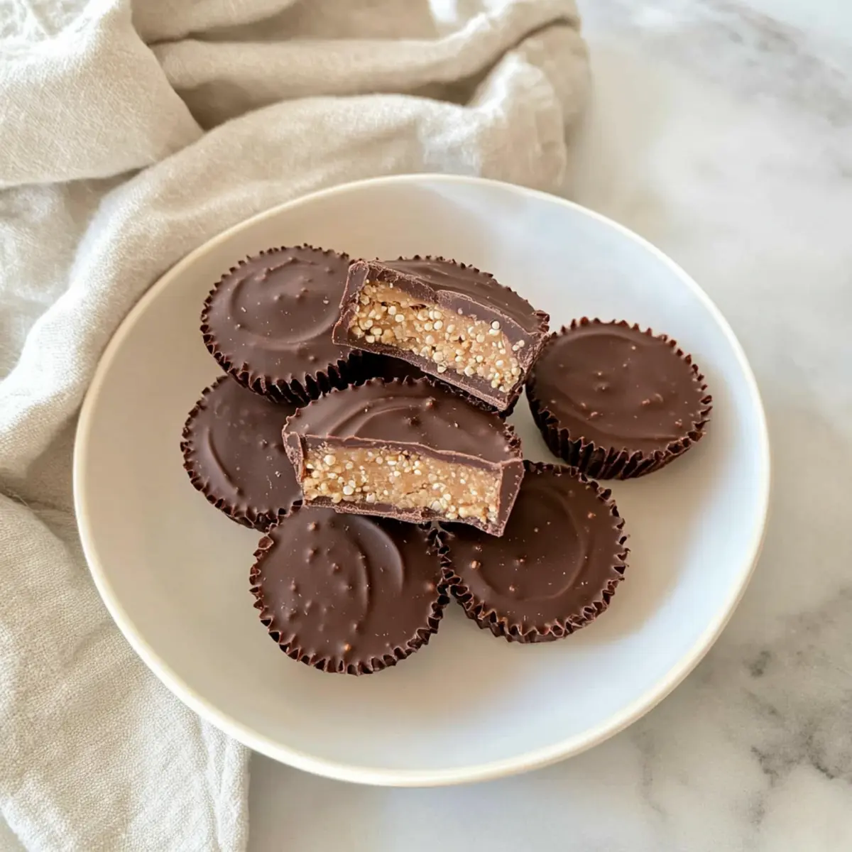 Quinoa Crunch Peanut Butter Cups for Guilt-Free Indulgence