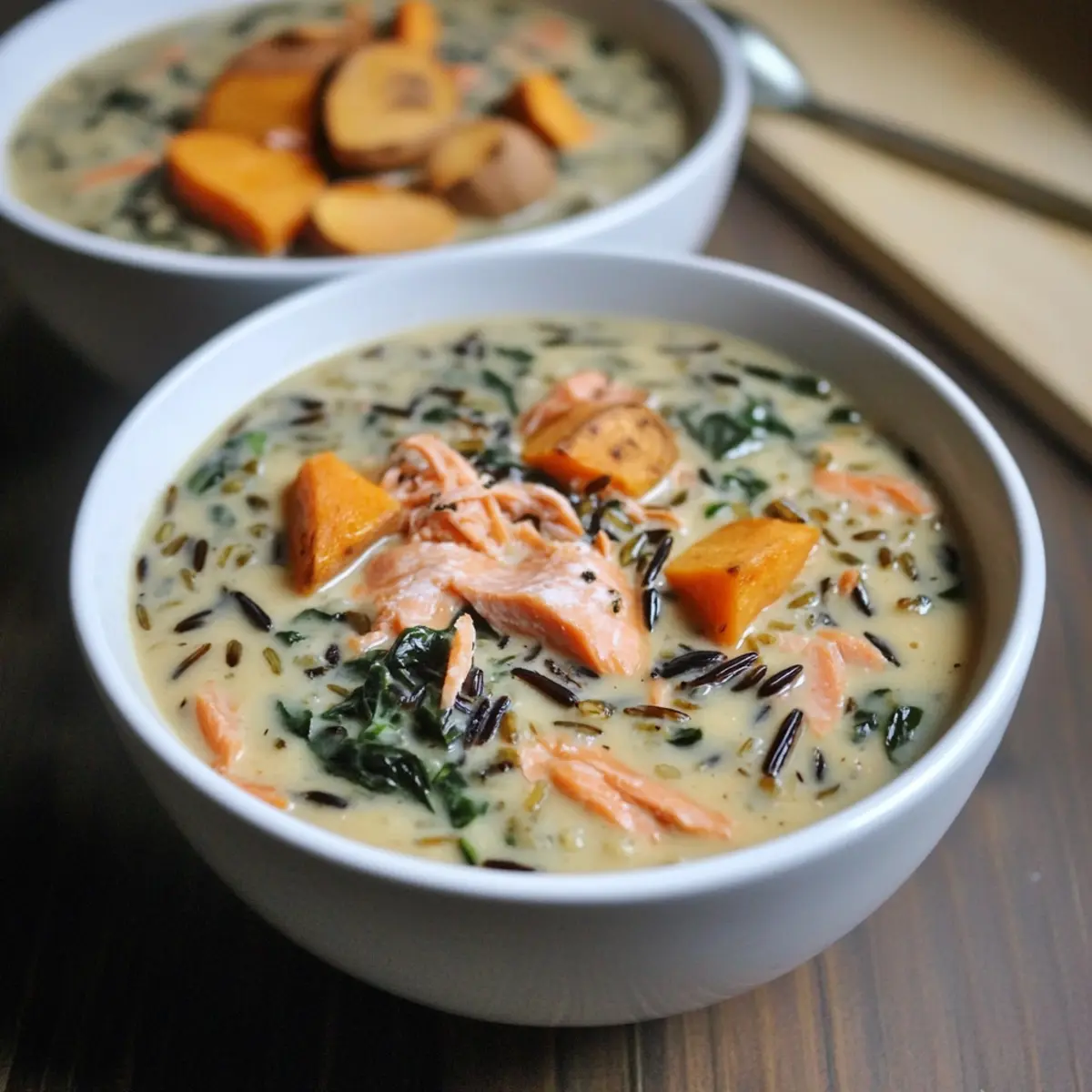 Cozy Up with Creamy Salmon Wild Rice Soup Delight