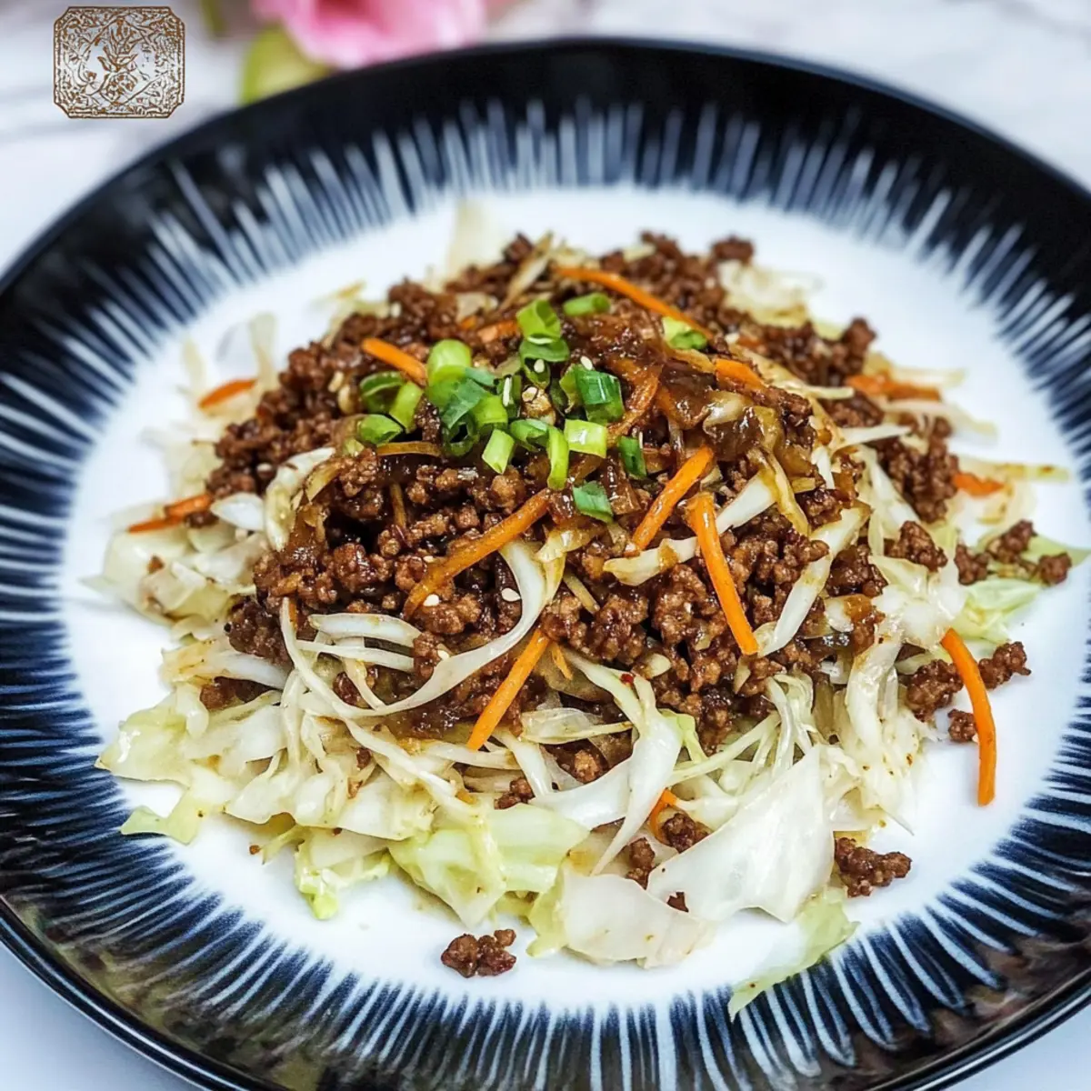 Savory Sauteed Beef with Bean Sprouts and Cabbage Delight