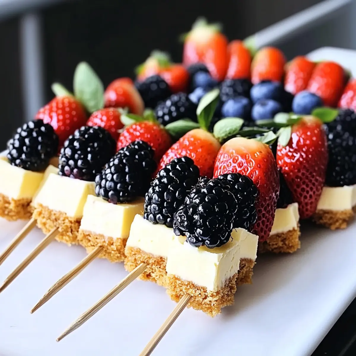 Berry Cheesecake Dessert Kabobs: No-Bake Fun for Everyone