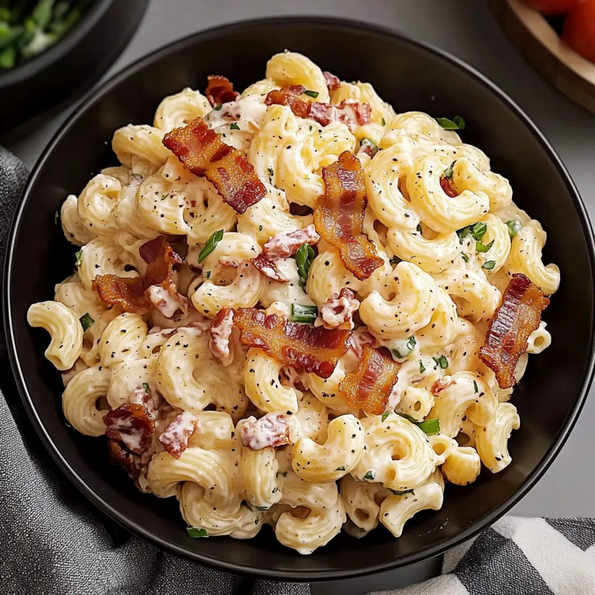 Creamy Bacon Cheddar Ranch Pasta Salad for Flavor-Filled Fun
