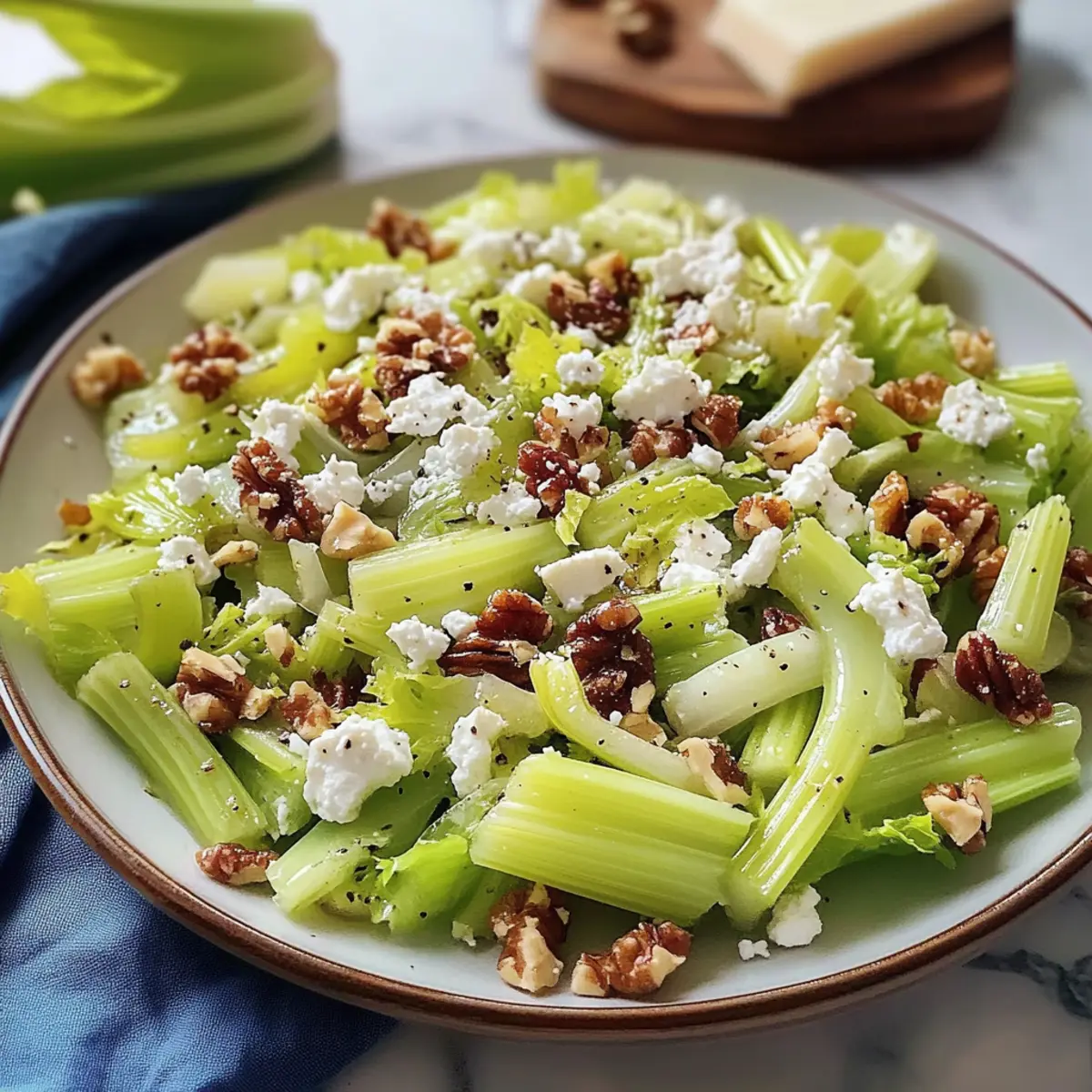 Refreshing Walnut Celery Salad with Feta for Crunchy Bliss