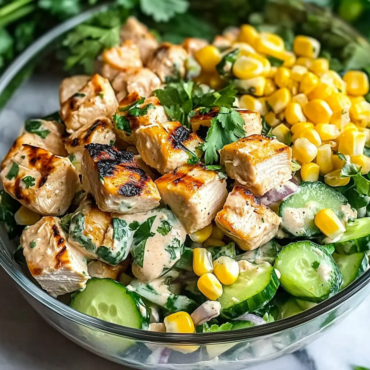 Street Corn Creamy Cucumber Chicken Salad: A Summer Must-Try