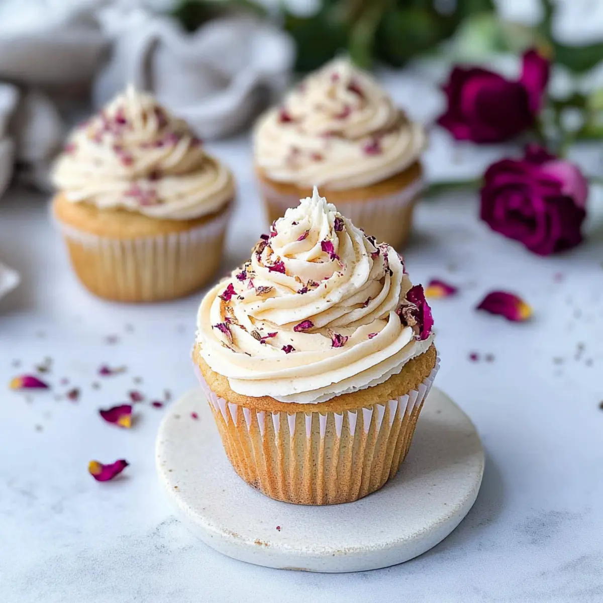 Delightful Vegan Cardamom Rose Cupcakes for Every Occasion