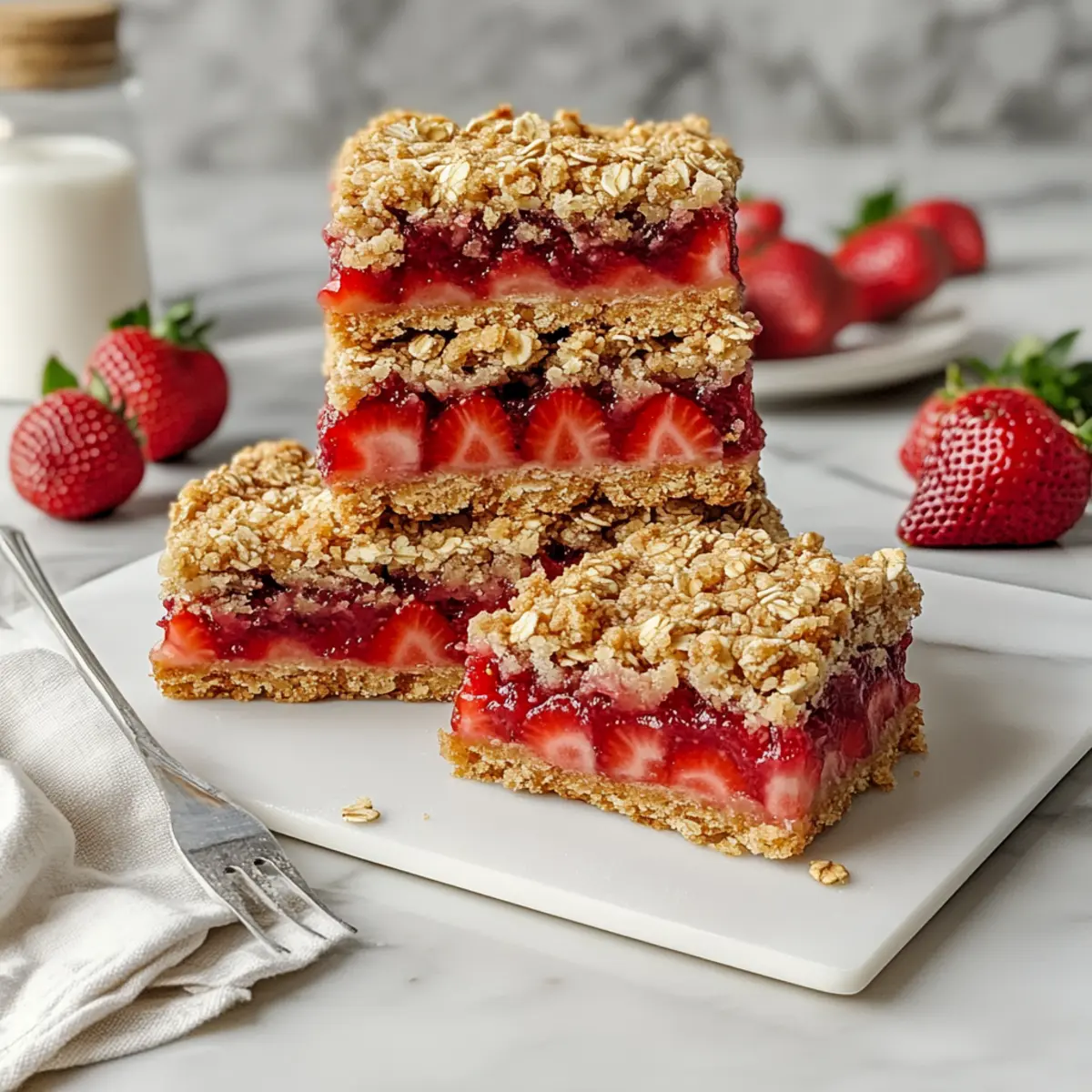 Delicious Strawberry Oatmeal Crumble Bars for Cozy Moments