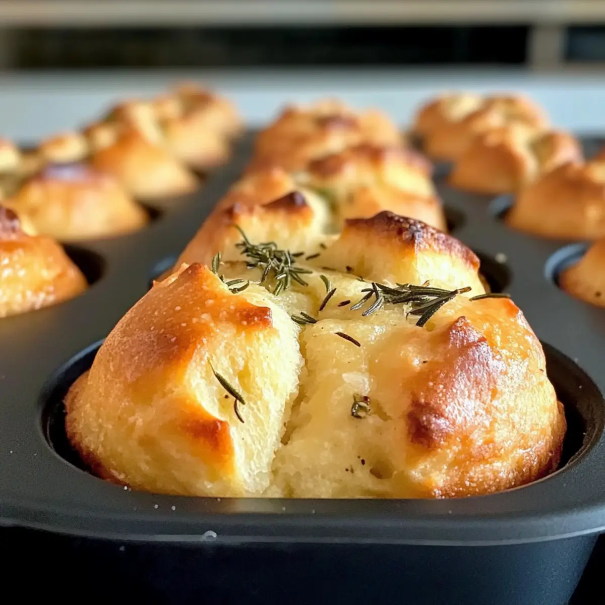 Rosemary Garlic Focaccia Muffins for Heartwarming Home-Baking
