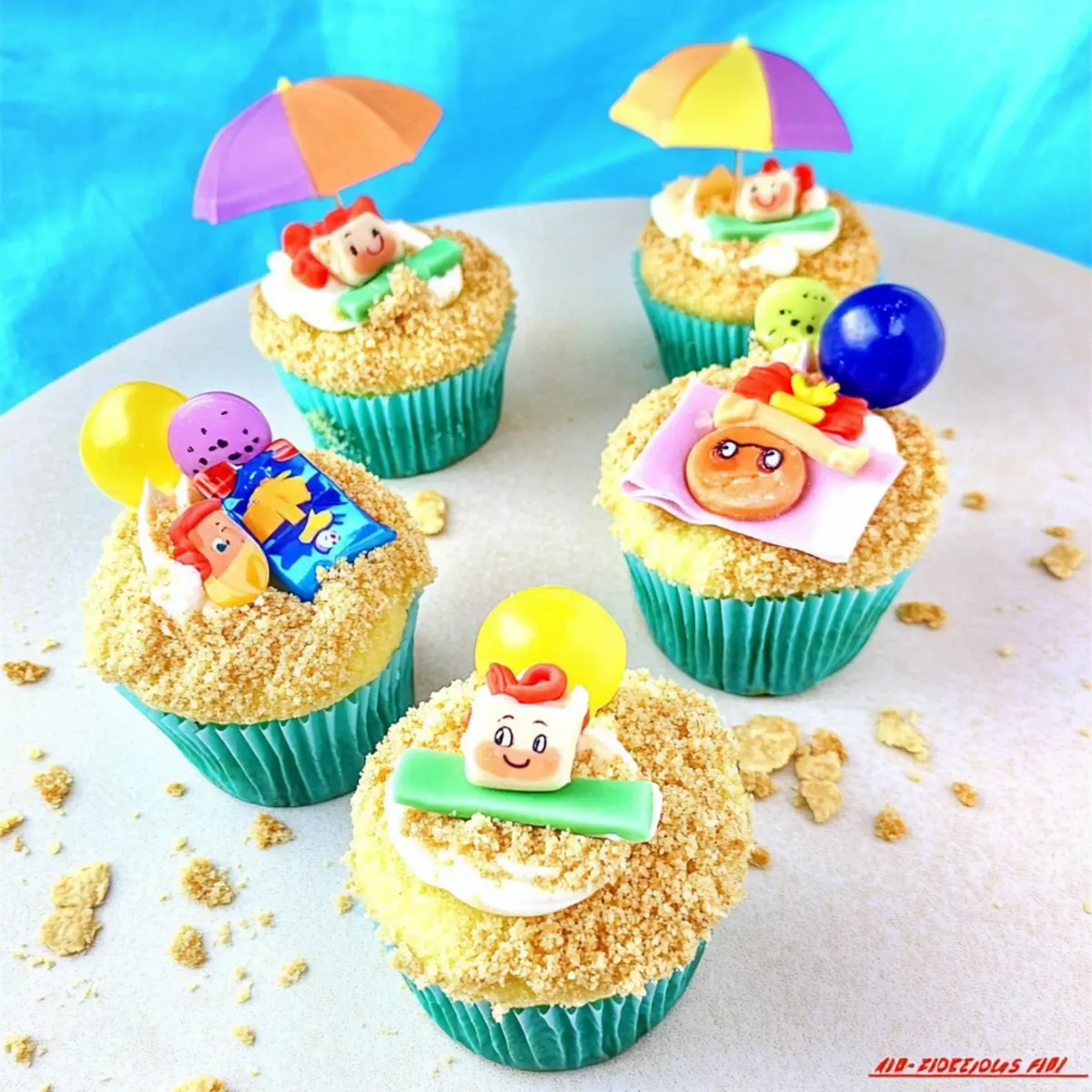 Delightful Beach Day Summer Themed Cupcakes Anyone Can Make