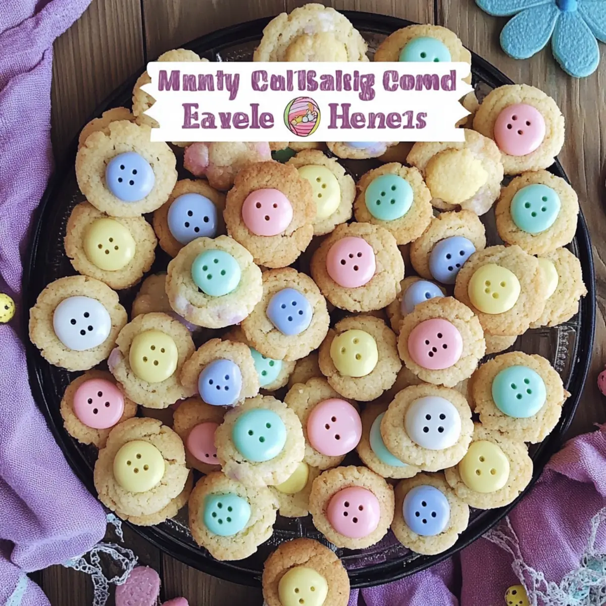 Easter Bunny Button Cookies – Cute, Colorful One-Bite Joys