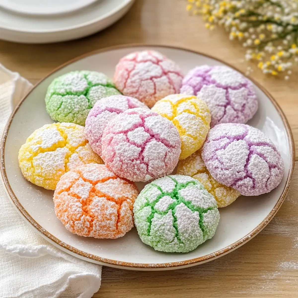 Springtime Crinkle Cookies: Brighten Your Day with Chewy Bliss