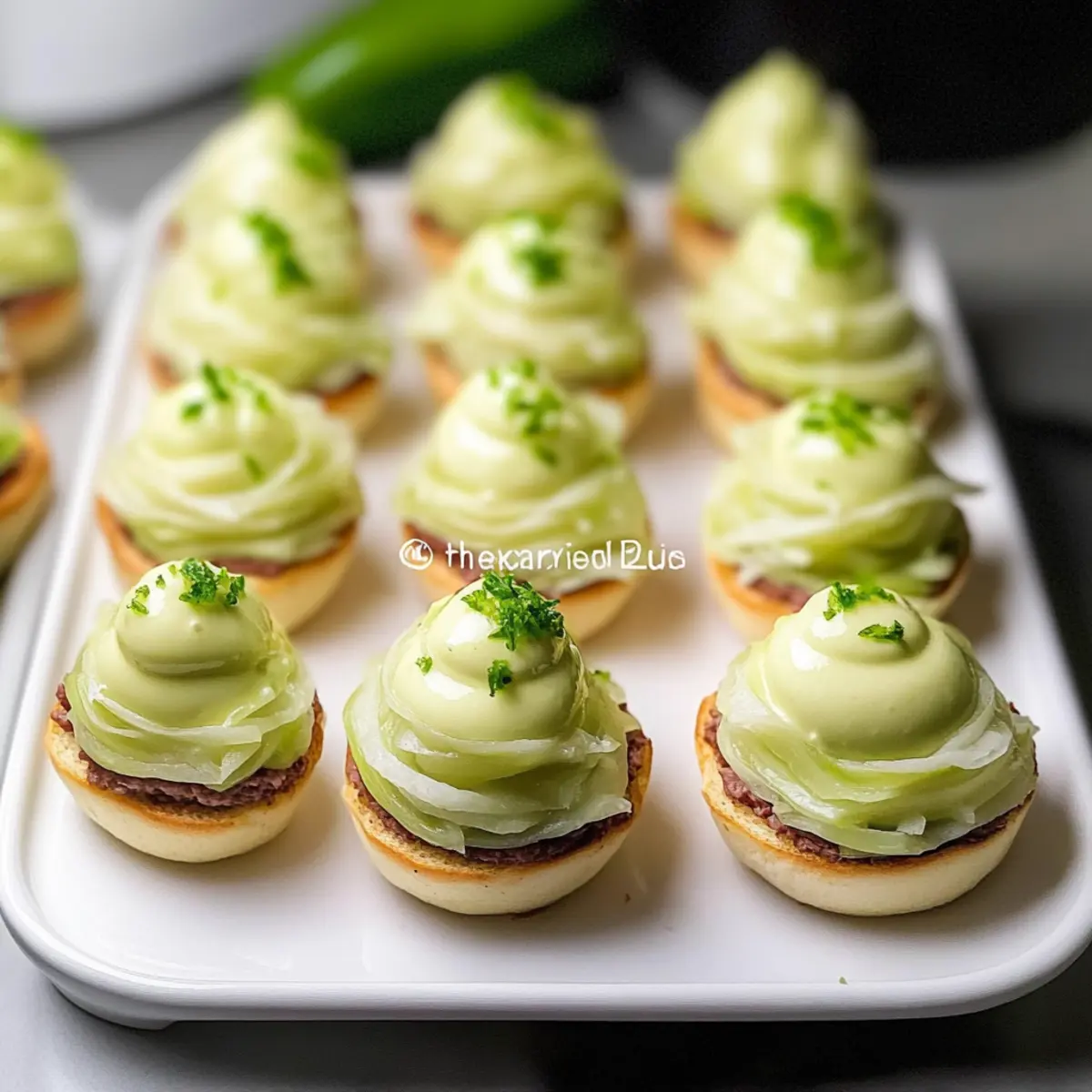 Green Deviled Eggs with a Creamy Avocado Twist