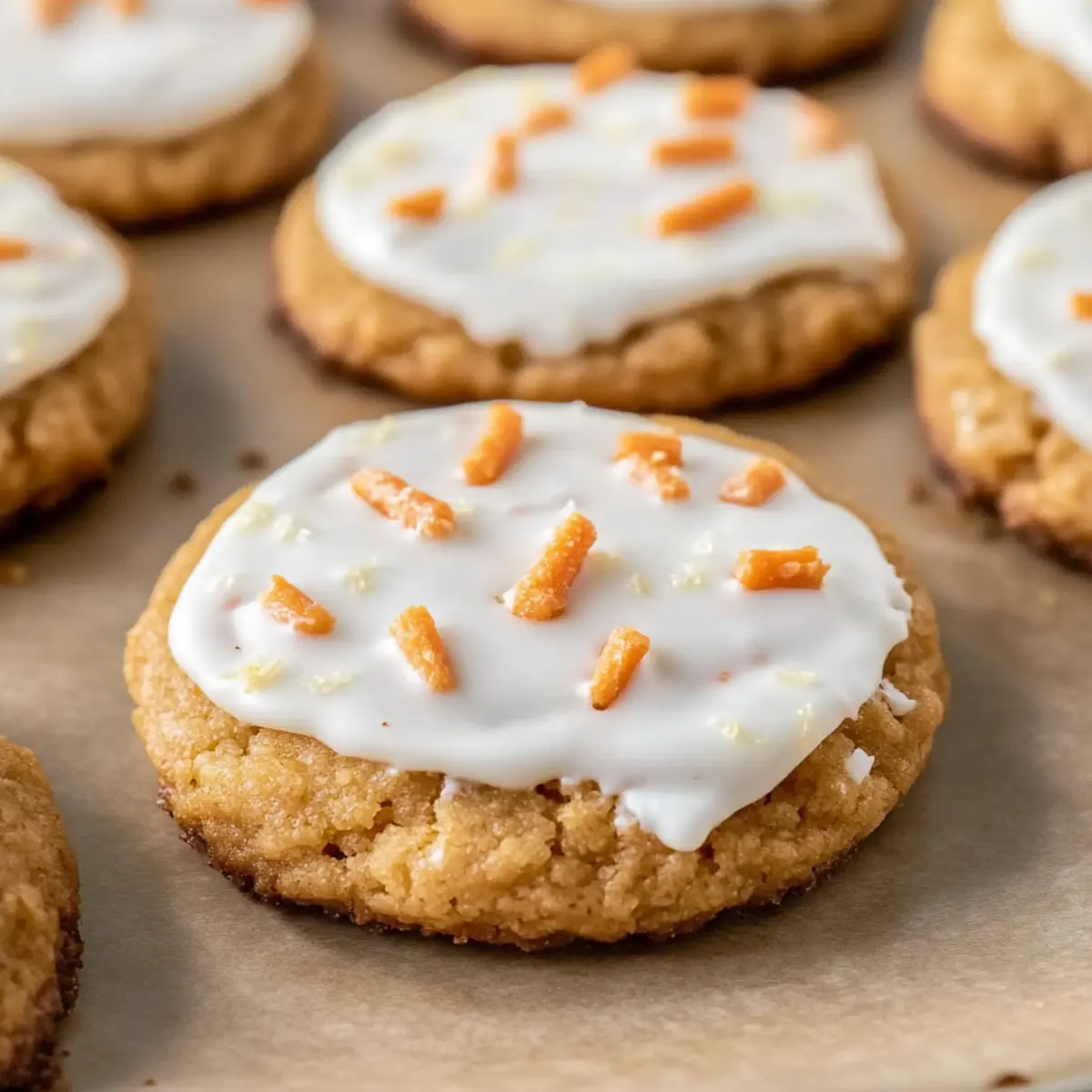 Tender Carrot Cake Cookies with Cream Cheese Frosting Delight