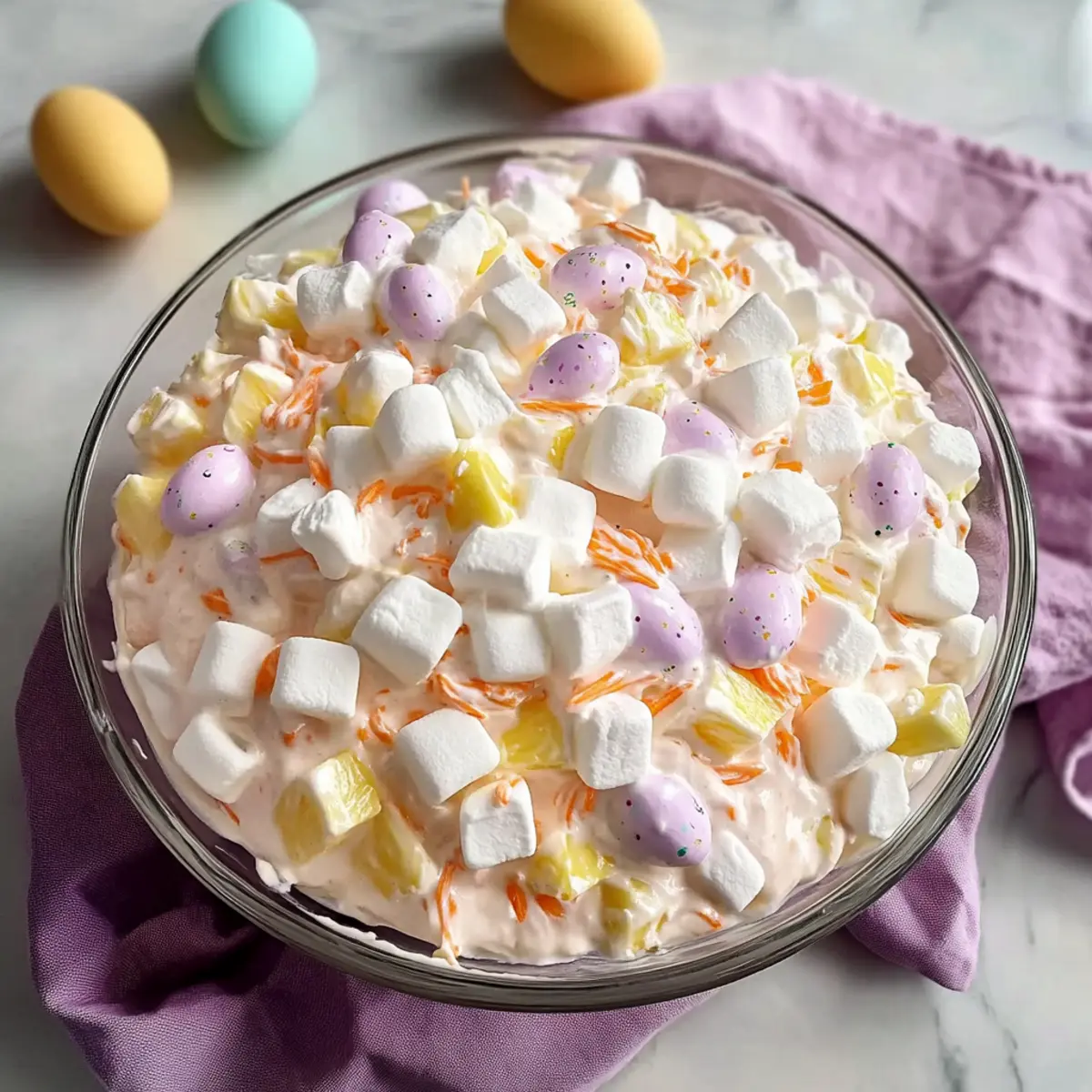 Marshmallow Easter Fluff Salad: A Creamy Spring Delight