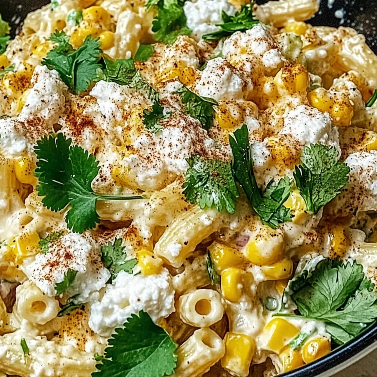 Elote Pasta Salad with Cotija and Cheddar for Summer Fun