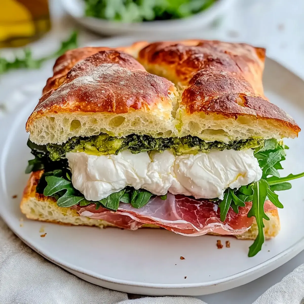 Classic Italian Focaccia Sandwich: A Flavorful Lunch Delight